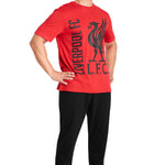 Liverpool F.C. Mens Pyjamas Set, Long Cotton PJs, Football Gifts - Get Trend