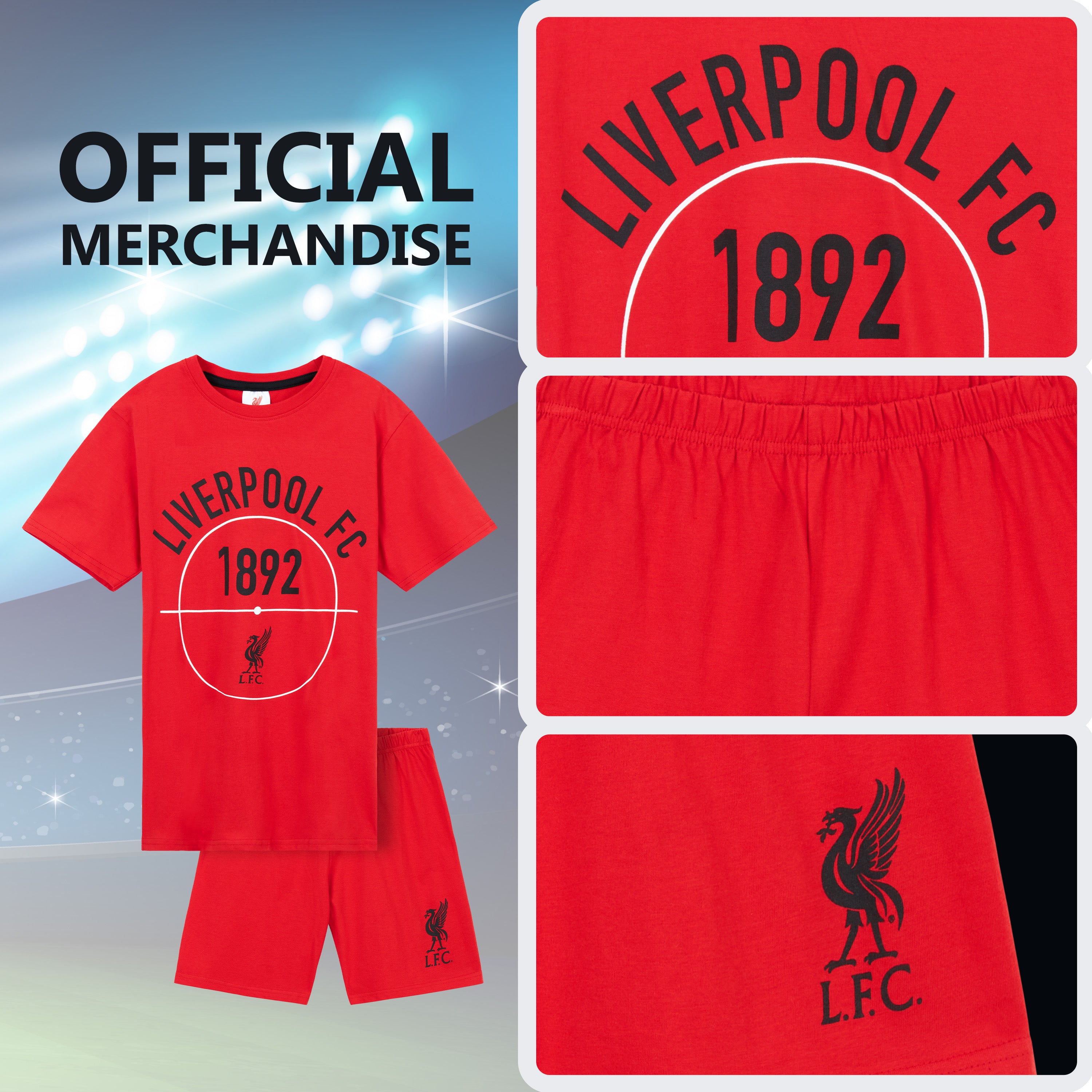 Liverpool FC Boys Pyjamas for Kids, Boys Short Pyjamas - Get Trend