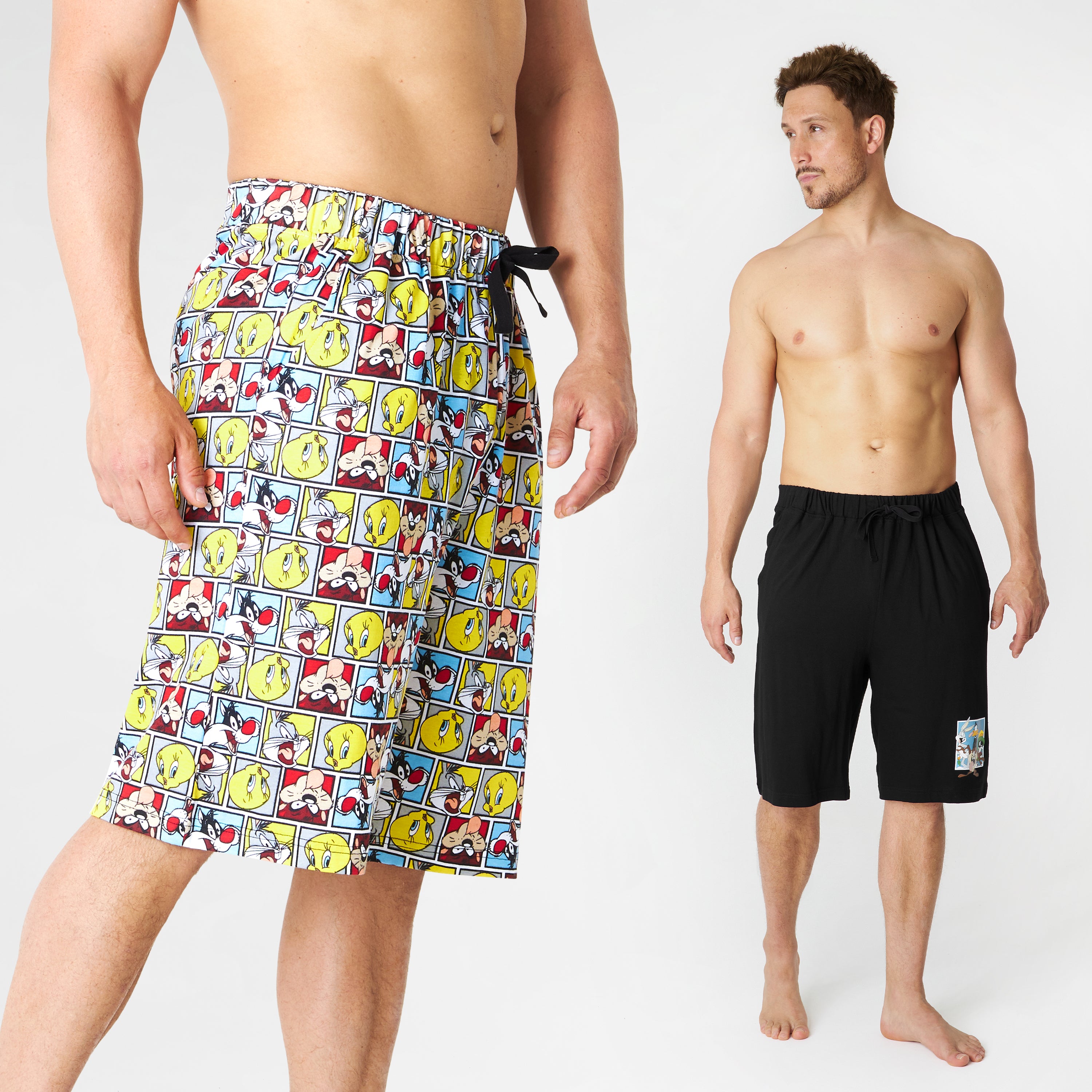 Looney Tunes Mens Shorts, 2 Pack Cotton Lounge Shorts, Summer Clothes For Men - Get Trend