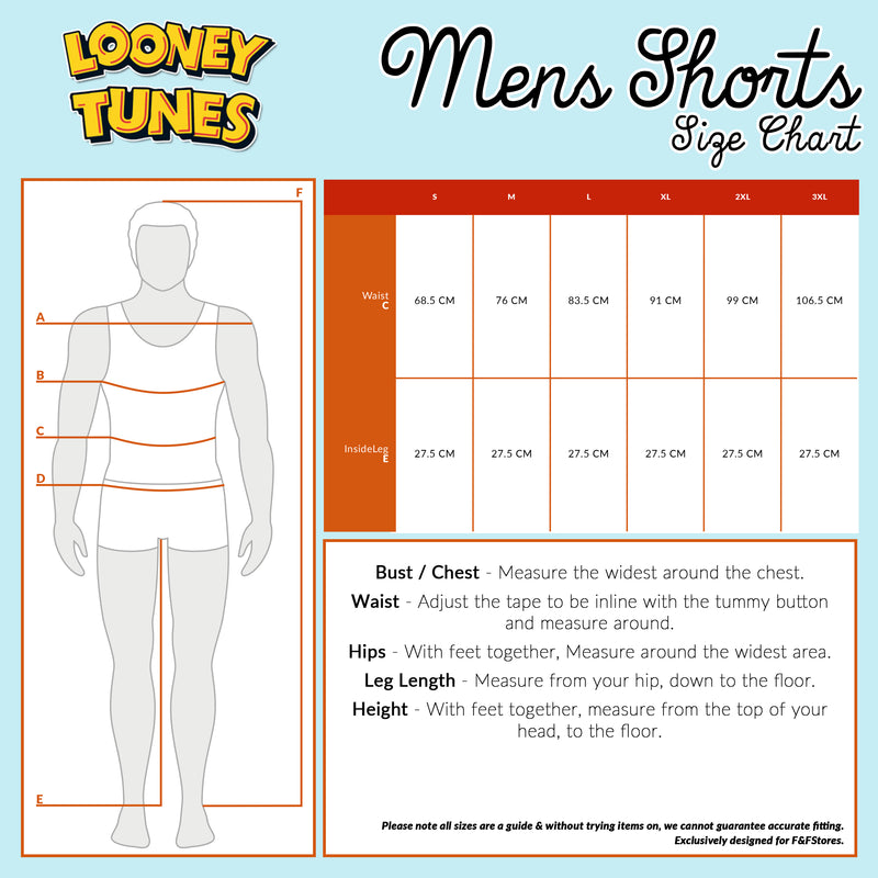 Looney Tunes Mens Shorts, 2 Pack Cotton Lounge Shorts, Summer Clothes For Men - Get Trend
