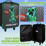 Minecraft Kids Suitcase for Boys and Girls Foldable Hand Luggage Gamer Travel Bag with Wheels - Get Trend