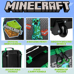 Minecraft Kids Suitcase for Boys and Girls Foldable Hand Luggage Gamer Travel Bag with Wheels - Get Trend