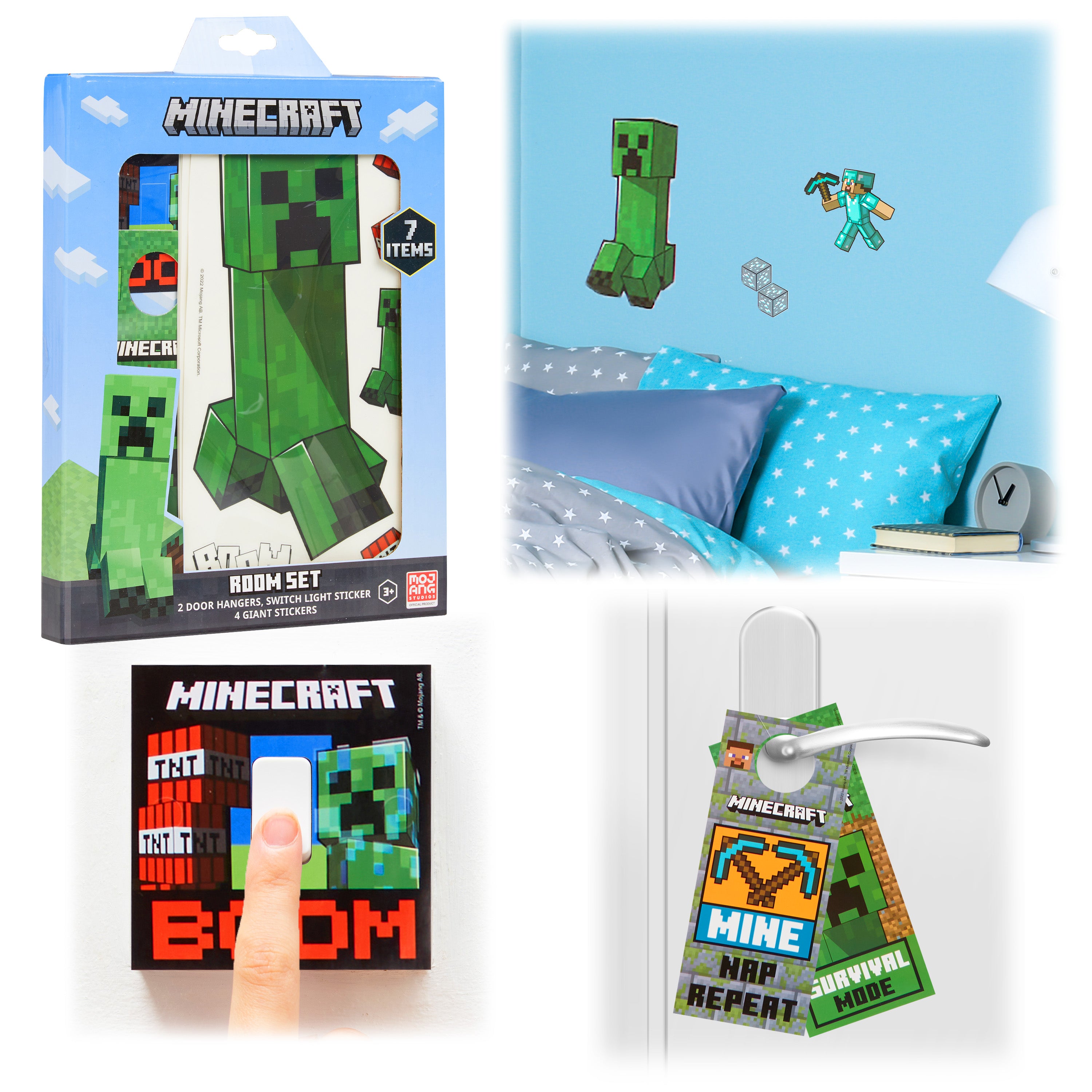 Minecraft Stickers and Accessories - Windows Stickers for Bedrooms for ...