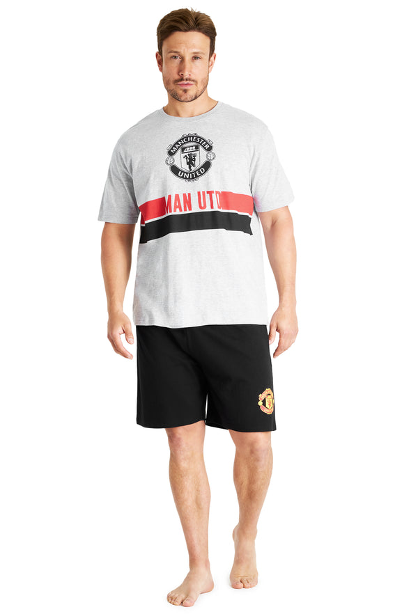 Manchester United F.C. Mens Pyjamas Cotton Official Football Gifts for Men - Get Trend