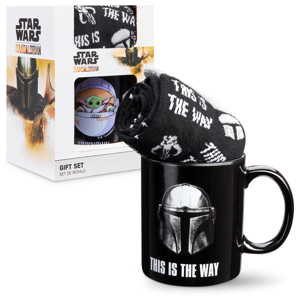 The Mandalorian Mug and Socks Set, Mug Gift Set -This is The Way Black - Get Trend