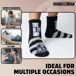 Disney The Mandalorian Fluffy Socks, Baby Yoda Mens Slipper Socks, Warm Knitted Socks - Get Trend