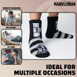Disney The Mandalorian Fluffy Socks, Baby Yoda Mens Slipper Socks, Warm Knitted Socks - Get Trend