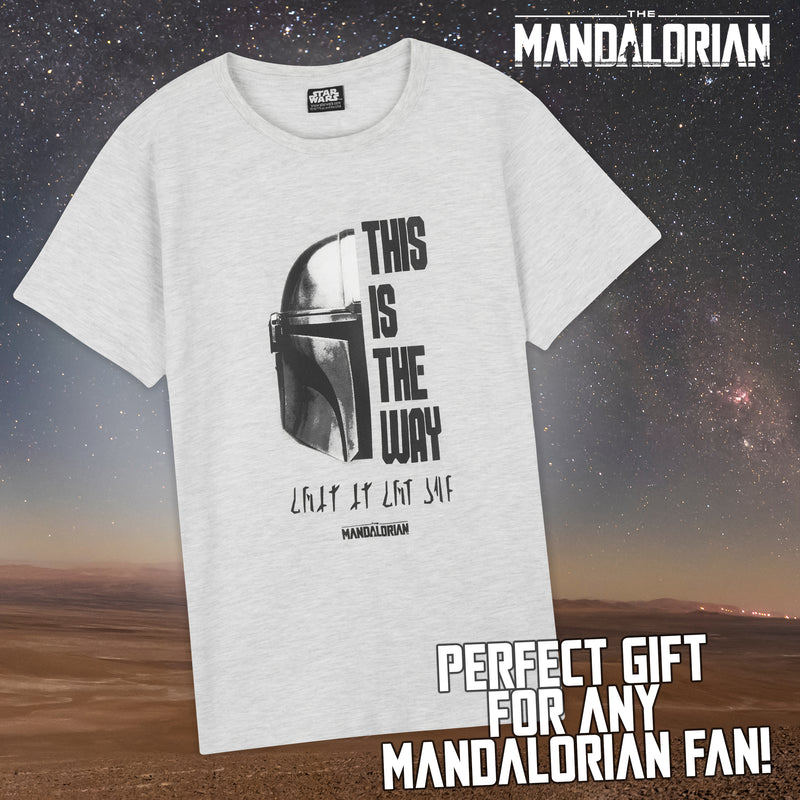 Disney The Mandalorian GREY T Shirt for Boys, Short Sleeve Top for Kids