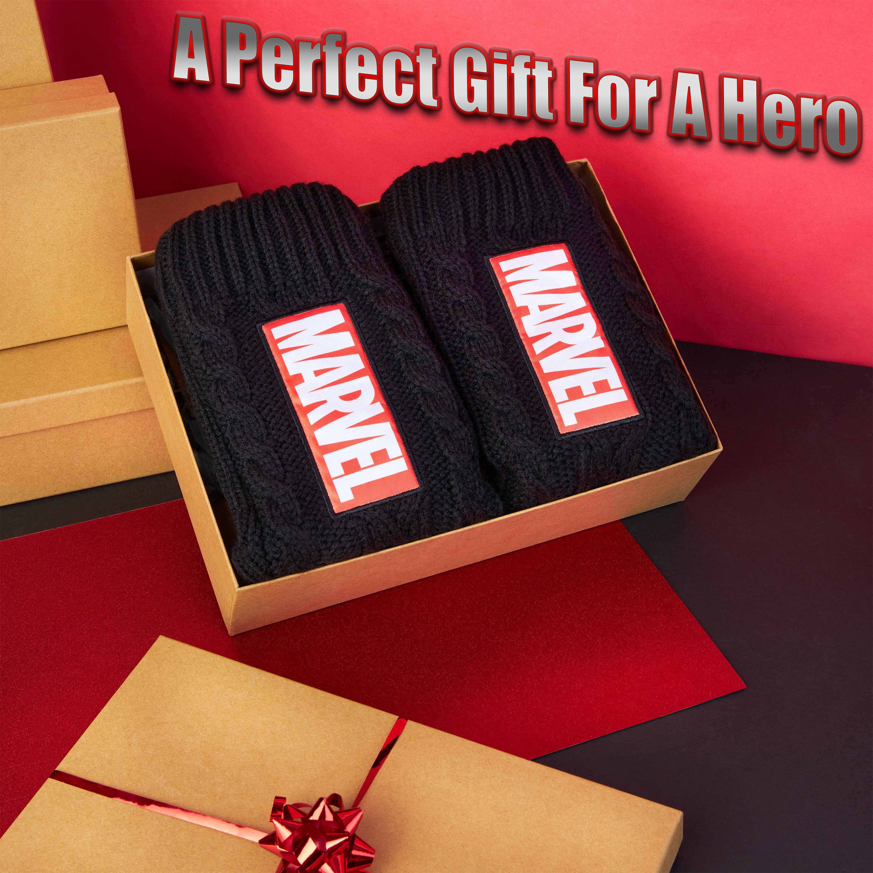 Marvel Fluffy Socks, Mens Slipper Socks, Black Panther Thor Warm Knitted Socks - Get Trend