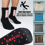 Marvel Fluffy Socks, Mens Slipper Socks, Black Panther Thor Warm Knitted Socks - Get Trend