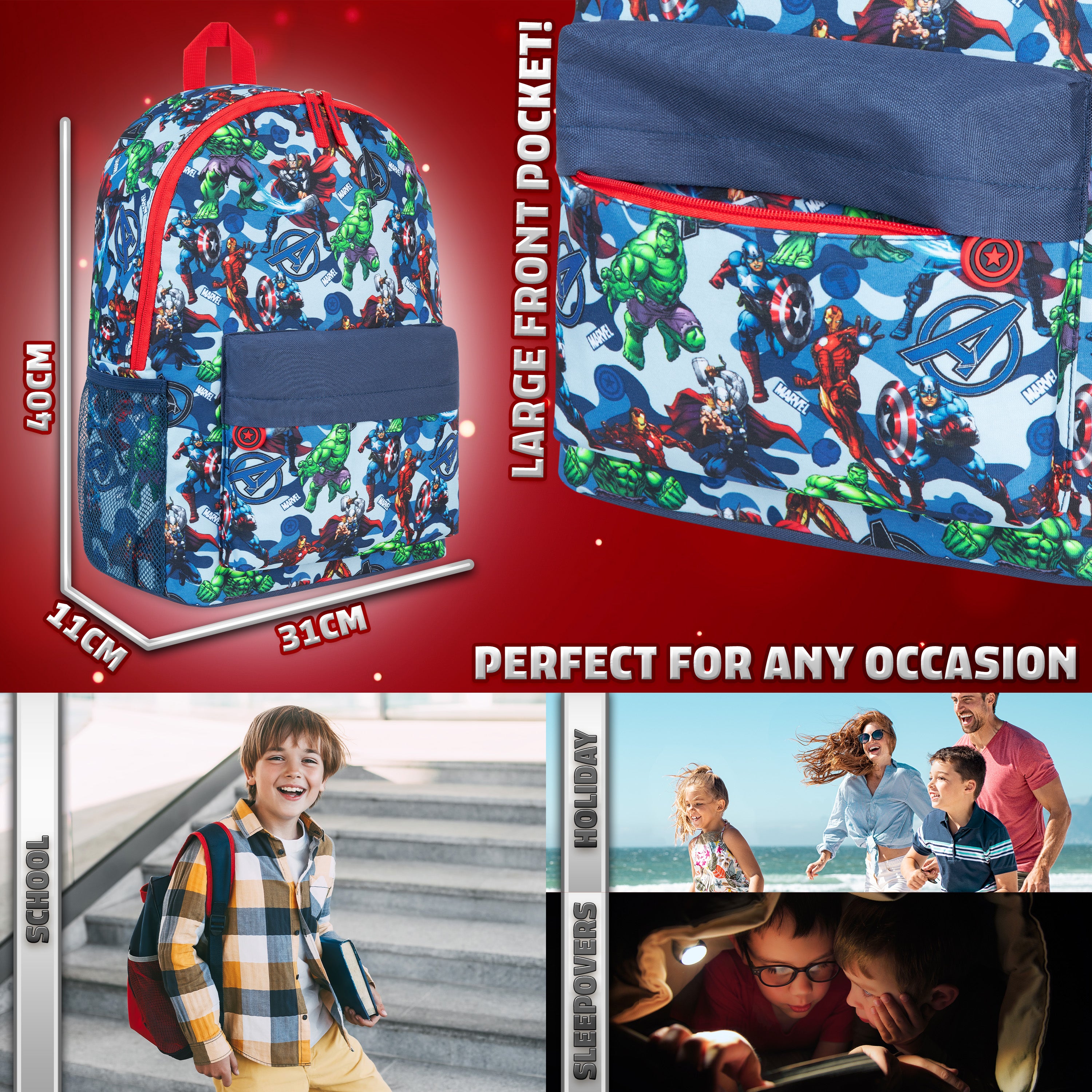 Marvel Avengers School Bag, Backpack for Boys Teenagers, Marvel Gifts Boys Teens - Get Trend