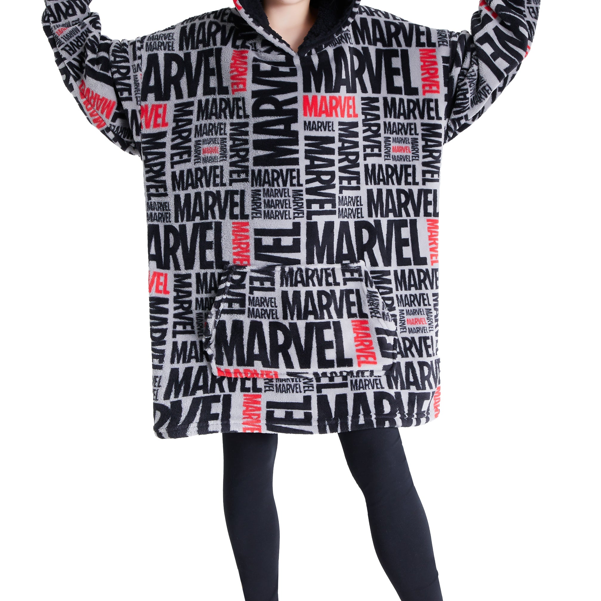 Marvel Oversized Blanket Hoodie Kids Avengers -All Over Print - Get Trend