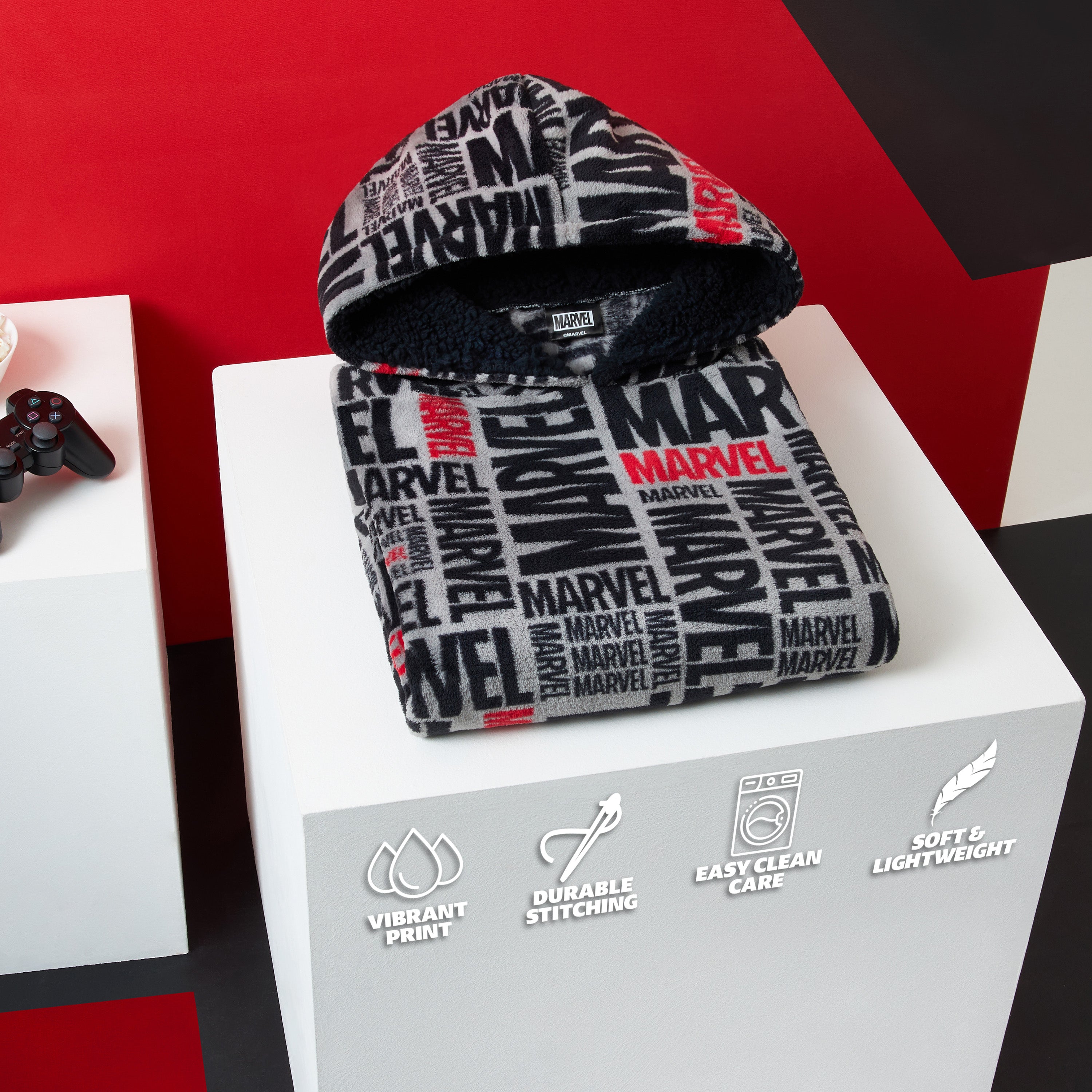 Marvel Oversized Blanket Hoodie Kids Avengers -All Over Print - Get Trend