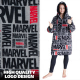 Marvel Oversized Blanket Hoodie Kids Avengers -All Over Print - Get Trend
