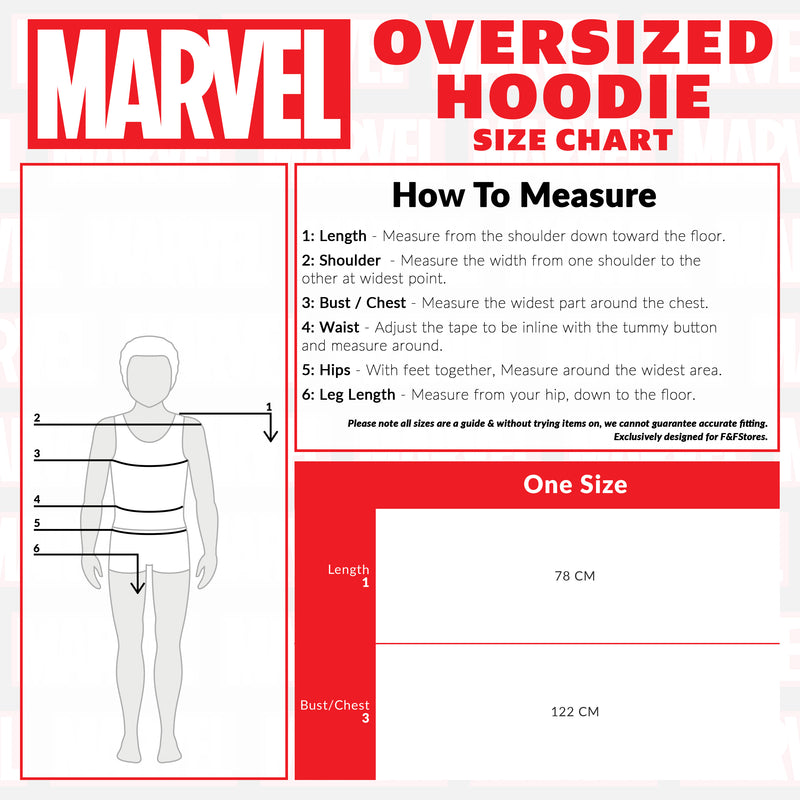 Marvel Oversized Blanket Hoodie Kids Avengers -All Over Print