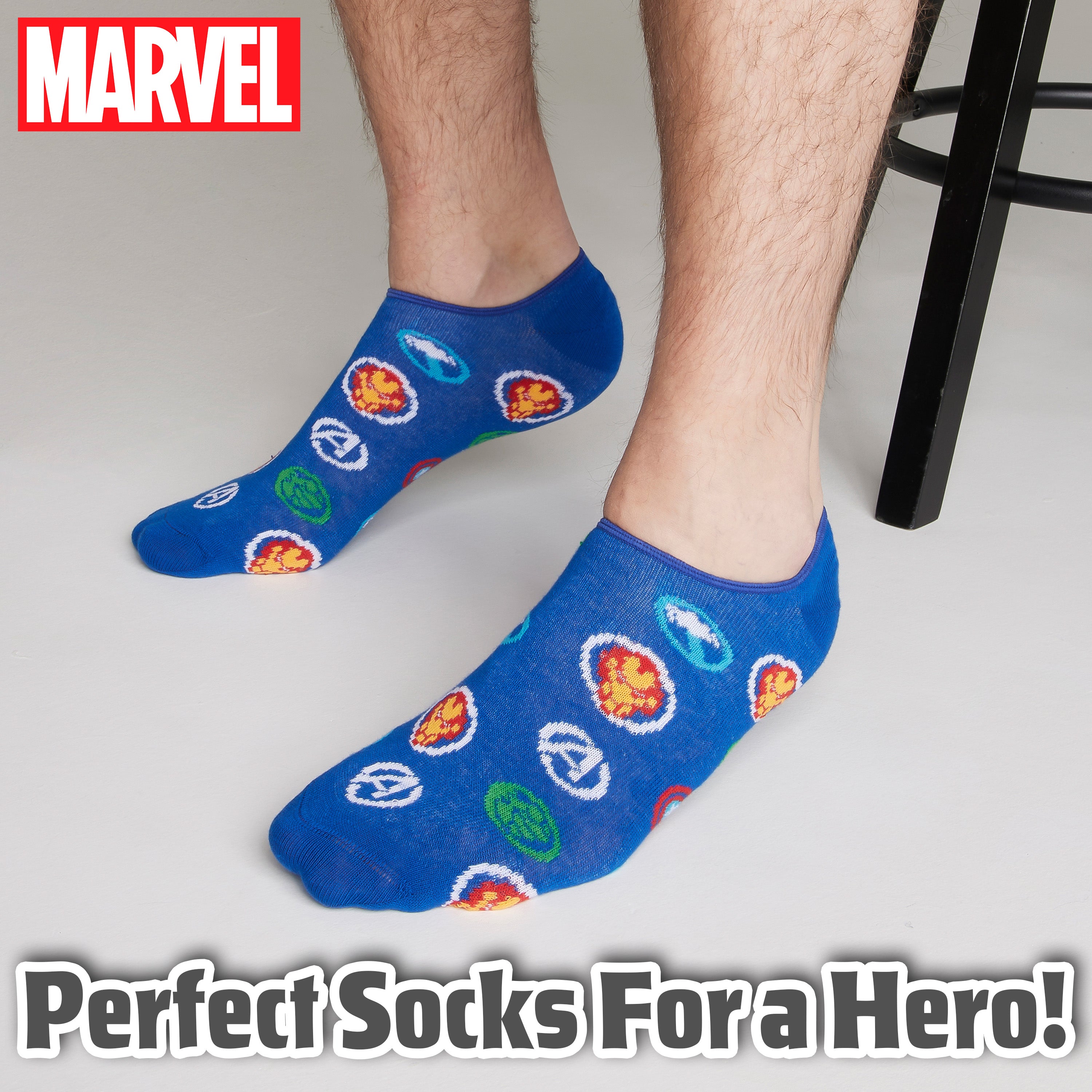 Marvel Men's Socks 5 Pack Avengers Women and Teenagers, White - Get Trend