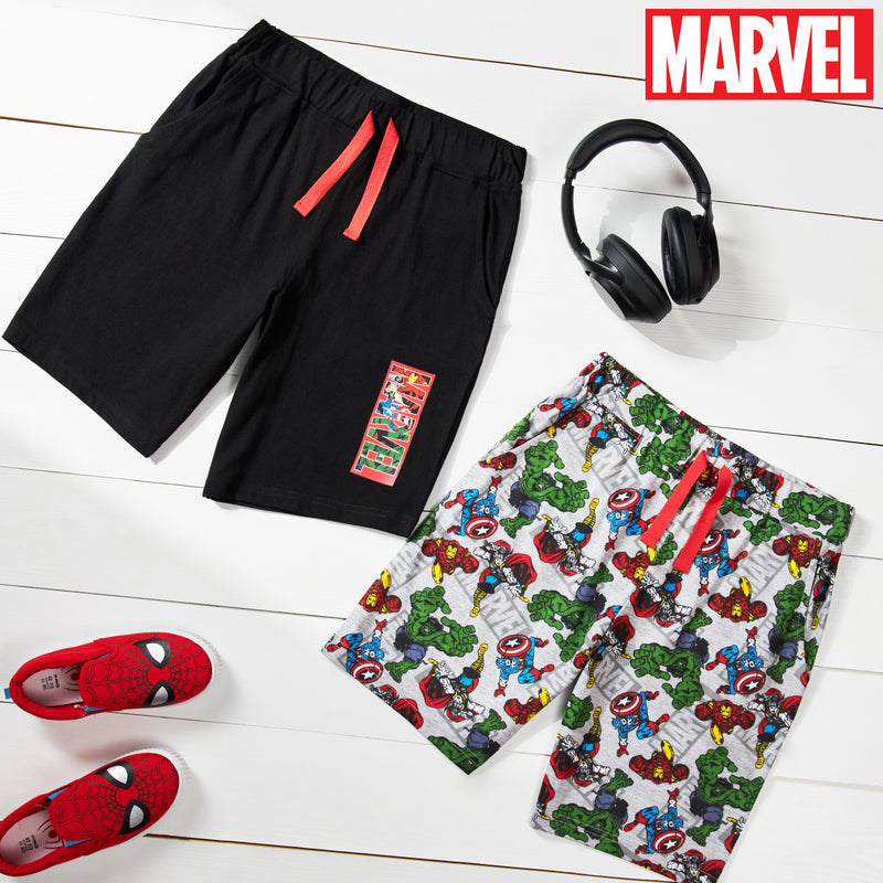 Marvel Avengers Boys Shorts, 2 Pack for Boys Teenagers - Get Trend