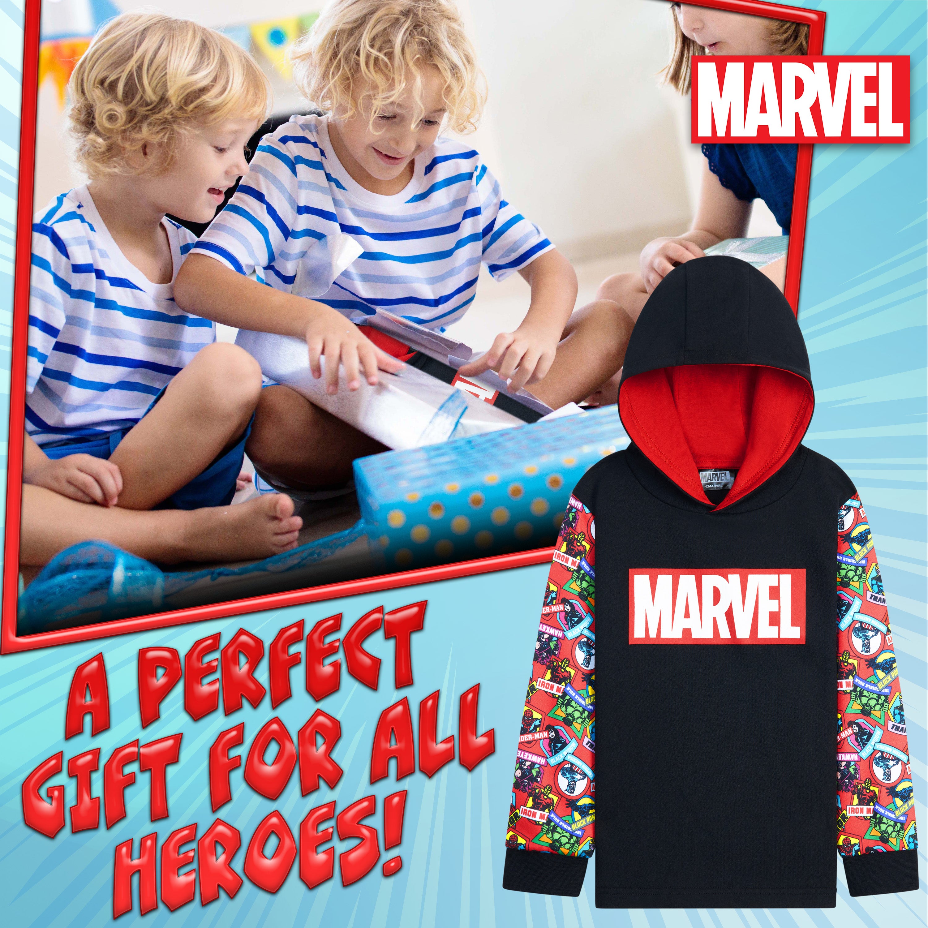 Marvel Avengers Hoodie for Kids and Teens - Superhero Boys' Hoodies - Get Trend