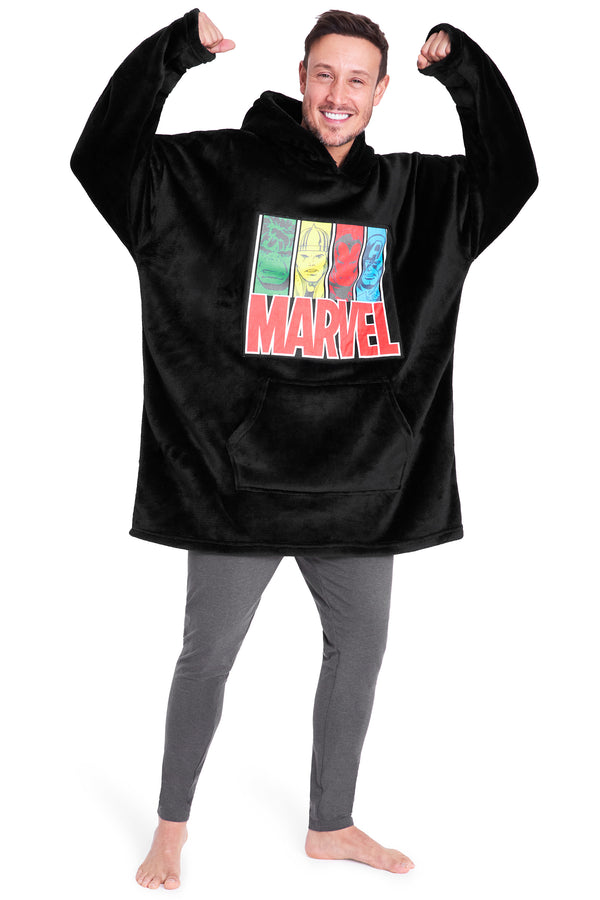 Marvel Mens Hoodies - Fleece Hoodie Blanket, Avengers Gifts for Men - Get Trend