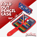 Marvel Boys Pencil Case Spiderman Pencil Cases for Kids with Stationery - Get Trend