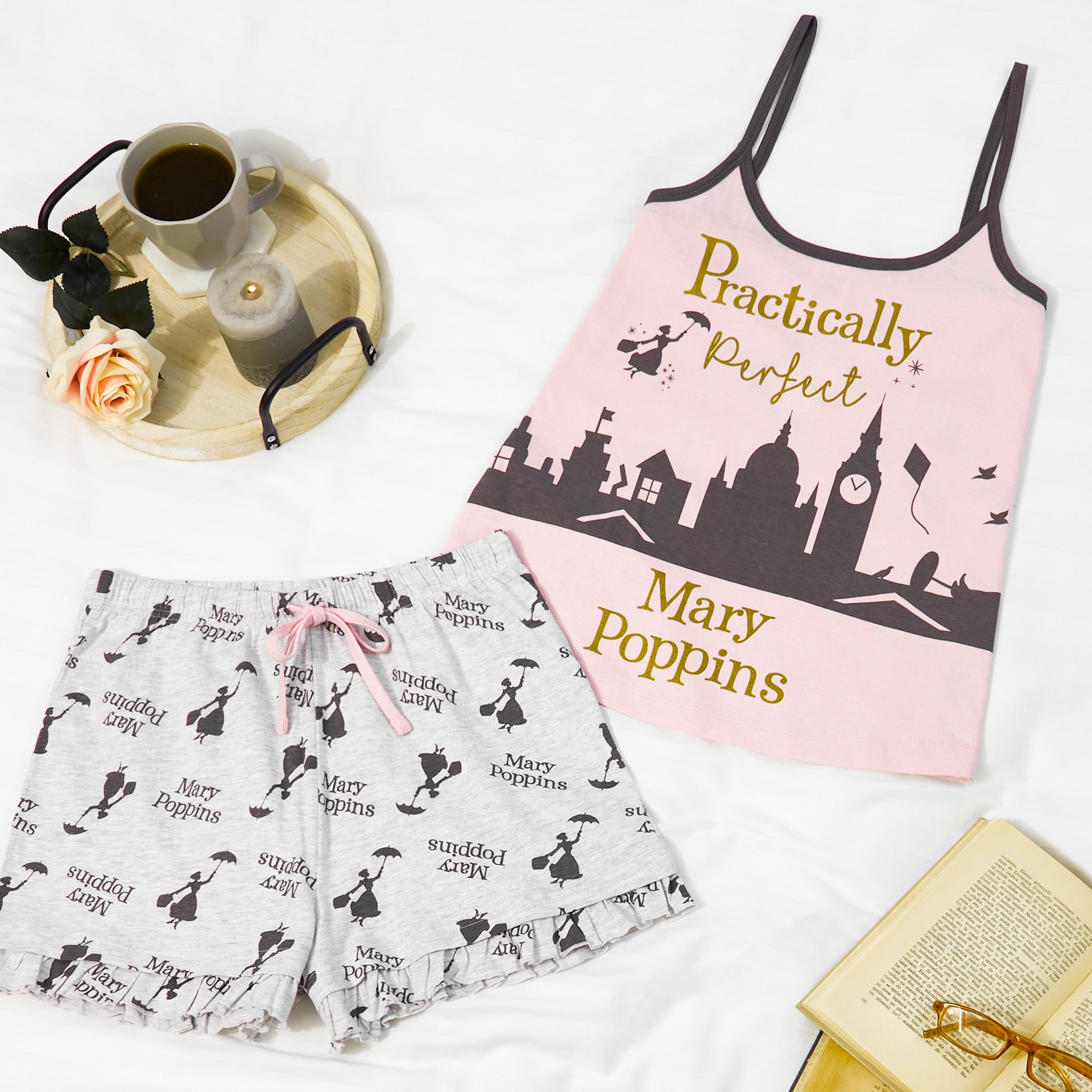 Disney Ladies Pyjamas - Shorts Pyjamas for Women - Mary Poppins - Get Trend