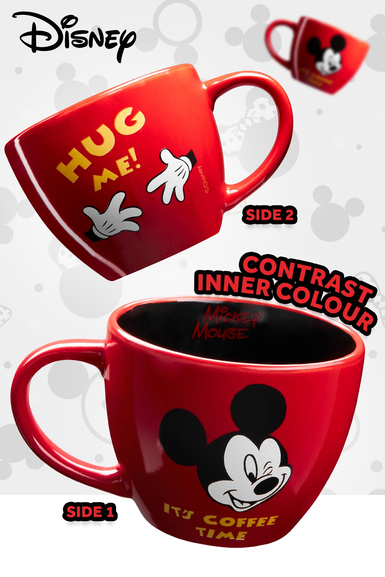 Disney - Mickey & Minnie - Stackable Red Mug 'Always Kiss Me