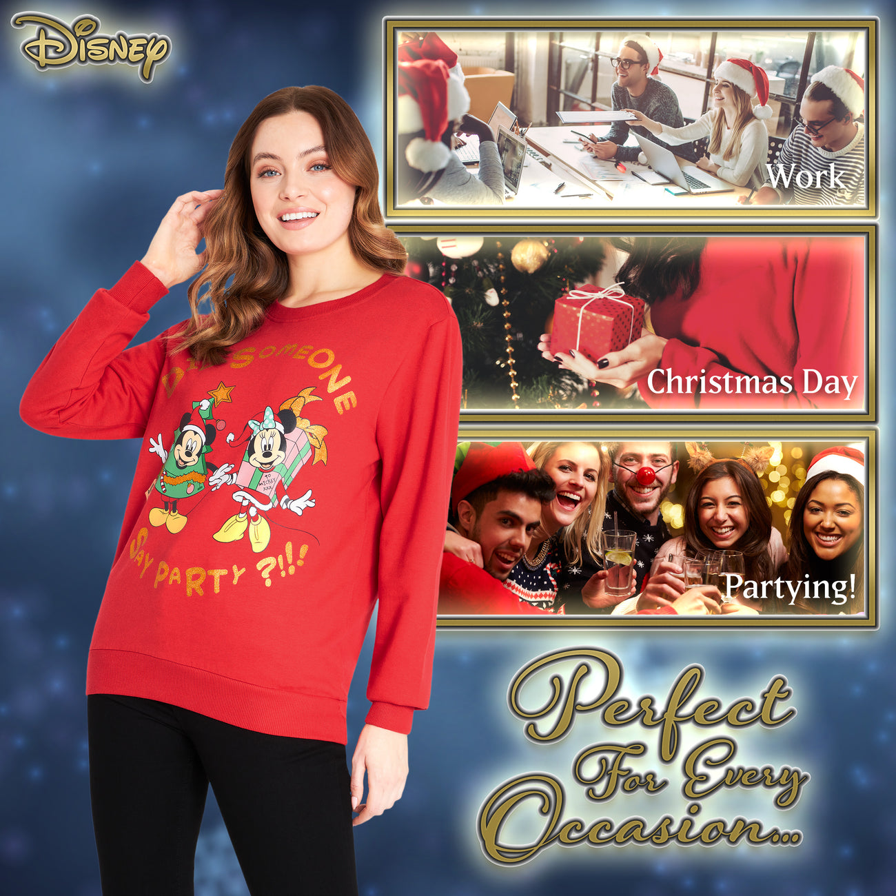 Womens disney 2025 christmas jumpers