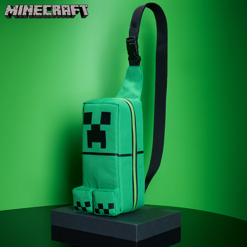 Minecraft Crossbody Bag for Boys 3D Creeper Chest Bag