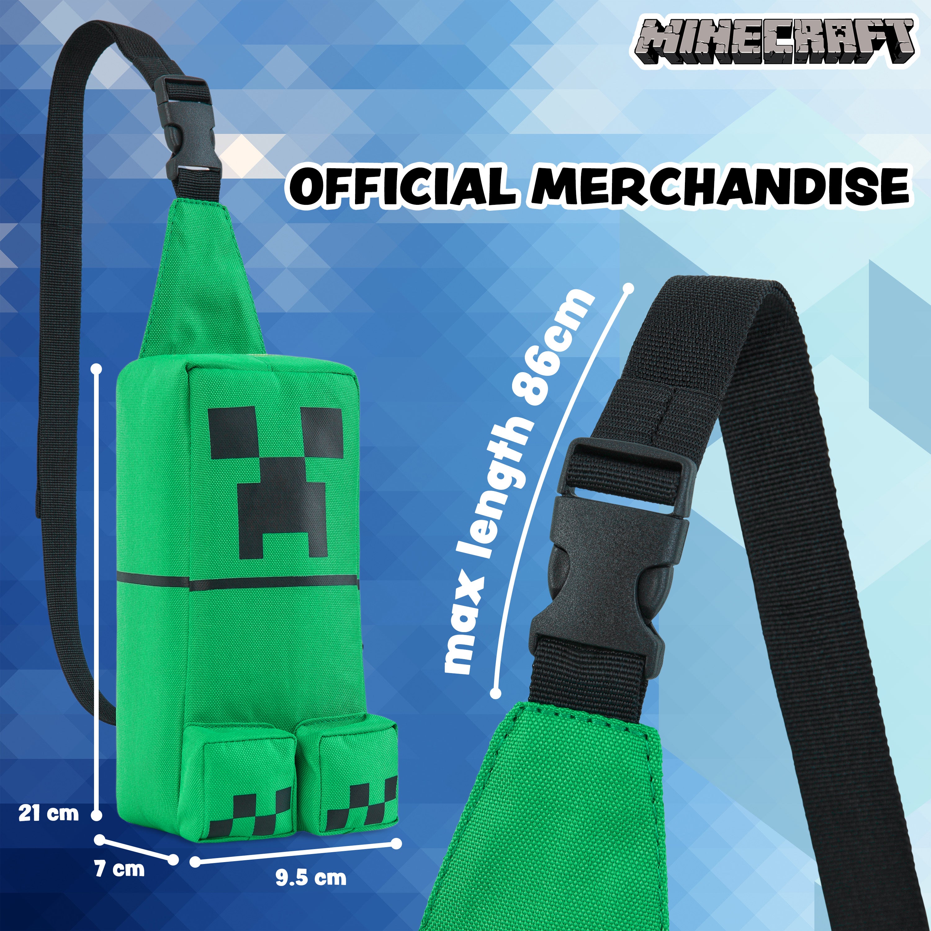 Minecraft Boys Crossbody Bag with Adjustable Strap - Gamer Gifts – Get ...