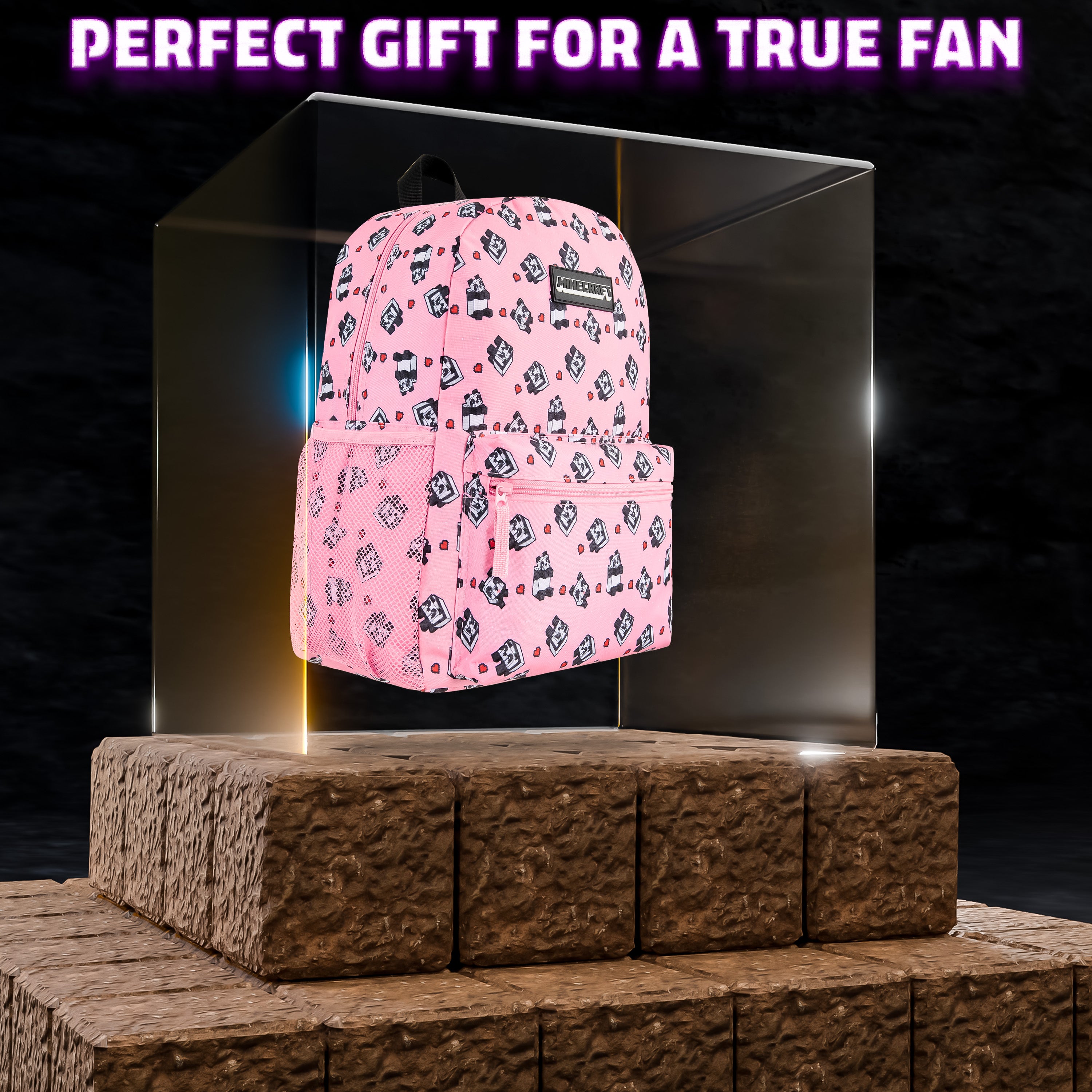 Minecraft School Bag Boys and Girls, Kids Backpack (Pink) - Get Trend