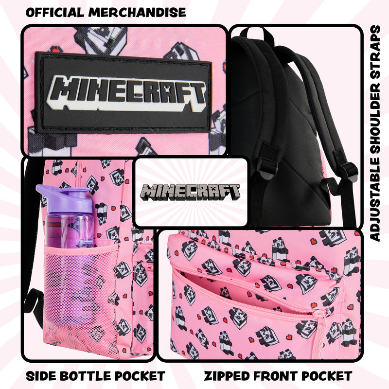 Minecraft School Bag Boys and Girls, Kids Backpack (Pink) - Get Trend