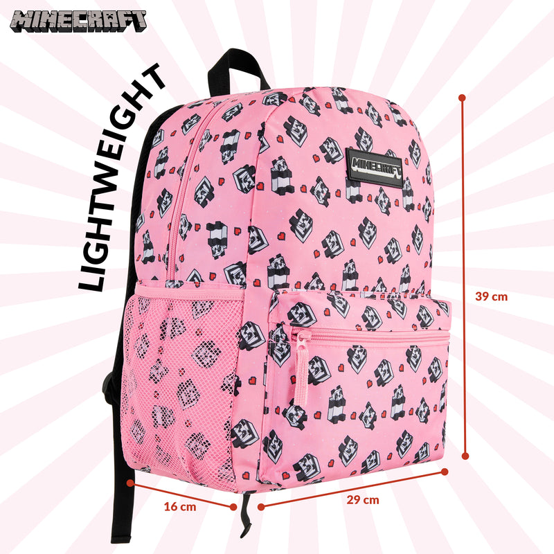 Minecraft School Bag Boys and Girls, Kids Backpack (Pink)
