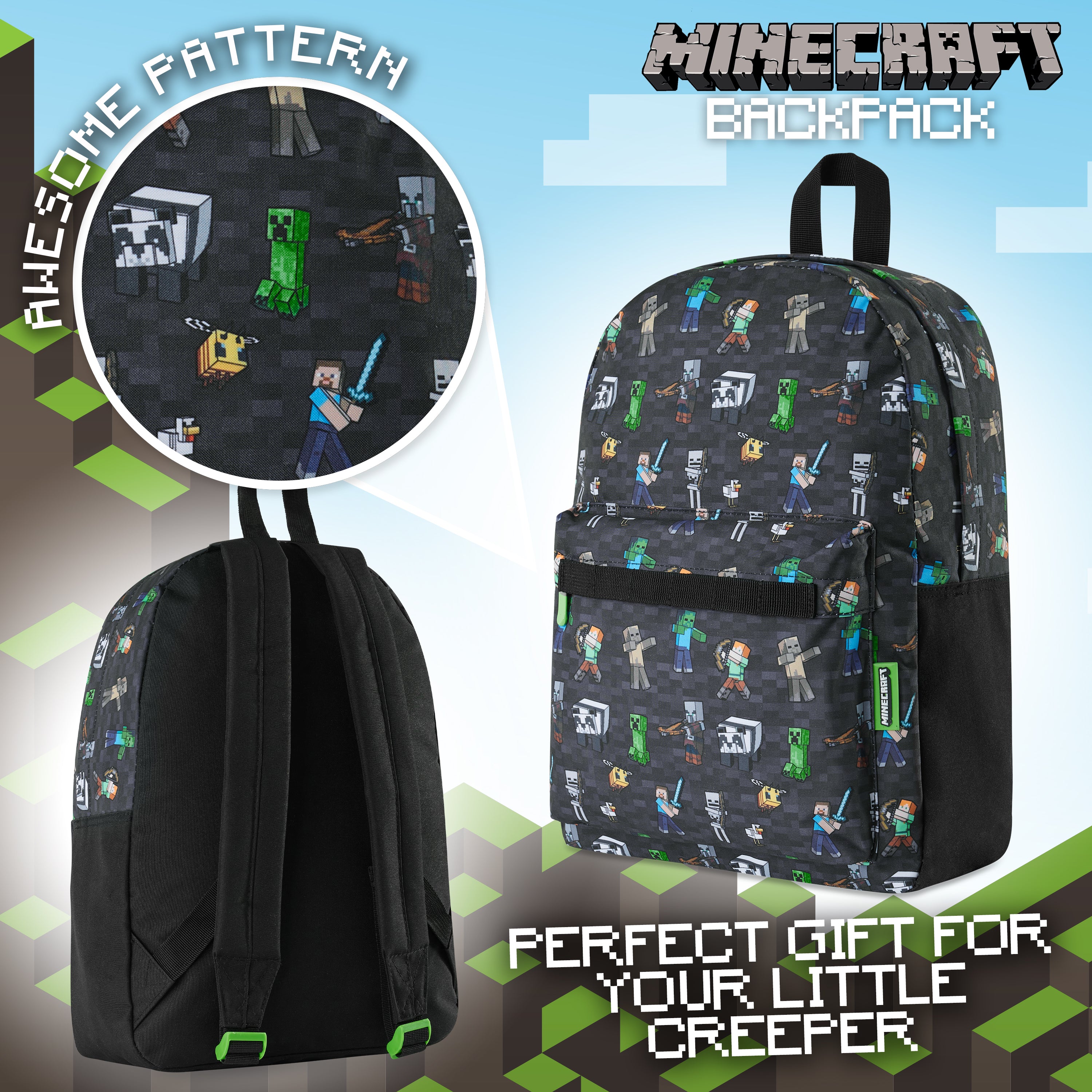 Minecraft Backpack, Kids Backpack, Boys School Bag, Minecraft Gifts ...