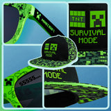 Minecraft Baseball Cap and Kids Sunglasses Set, Gamer Gifts (Black/Green) - Get Trend