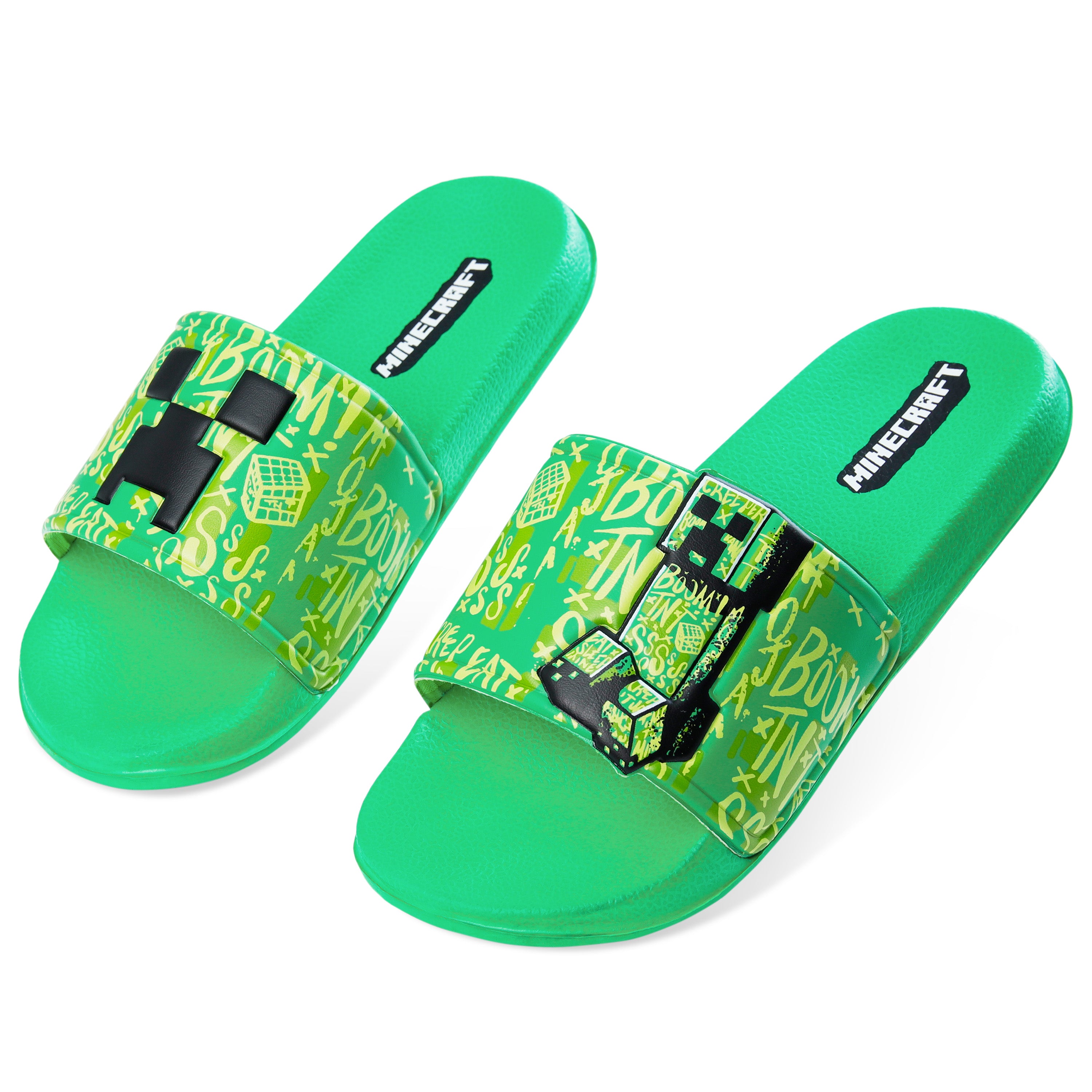 Minecraft Sliders for Boys and Teenagers, Kids Flip Flops - Get Trend