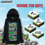 Minecraft Hoodie for Boys - Black, Gifts for Gamers - Get Trend