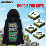 Minecraft Hoodie for Boys - Black, Gifts for Gamers - Get Trend