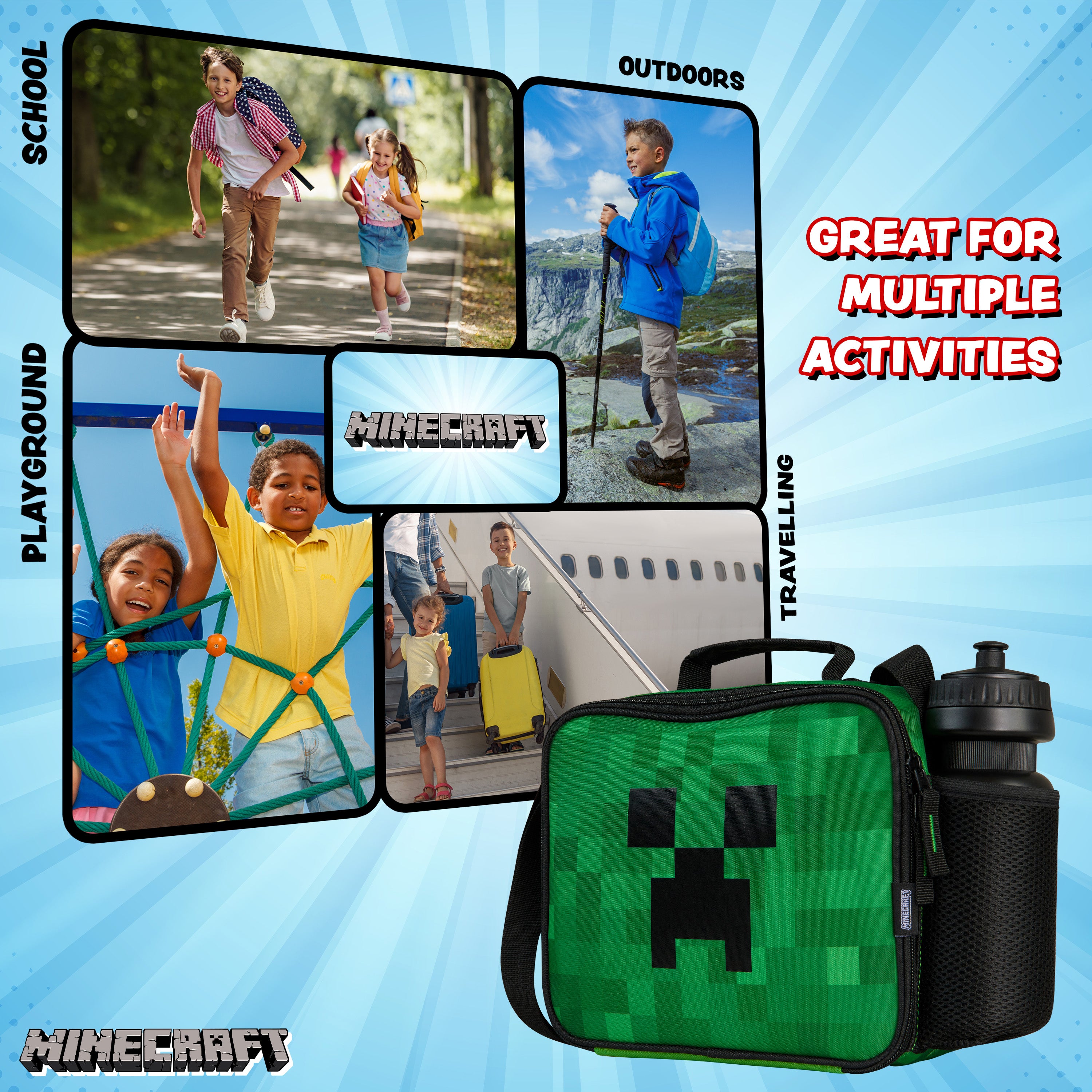 Minecraft Lunchbox for Boys, Bottle and Lunch Bag for School Get Trend Minecraft Lunchbox for Boys, Bottle and Lunch Bag for School Get Trend