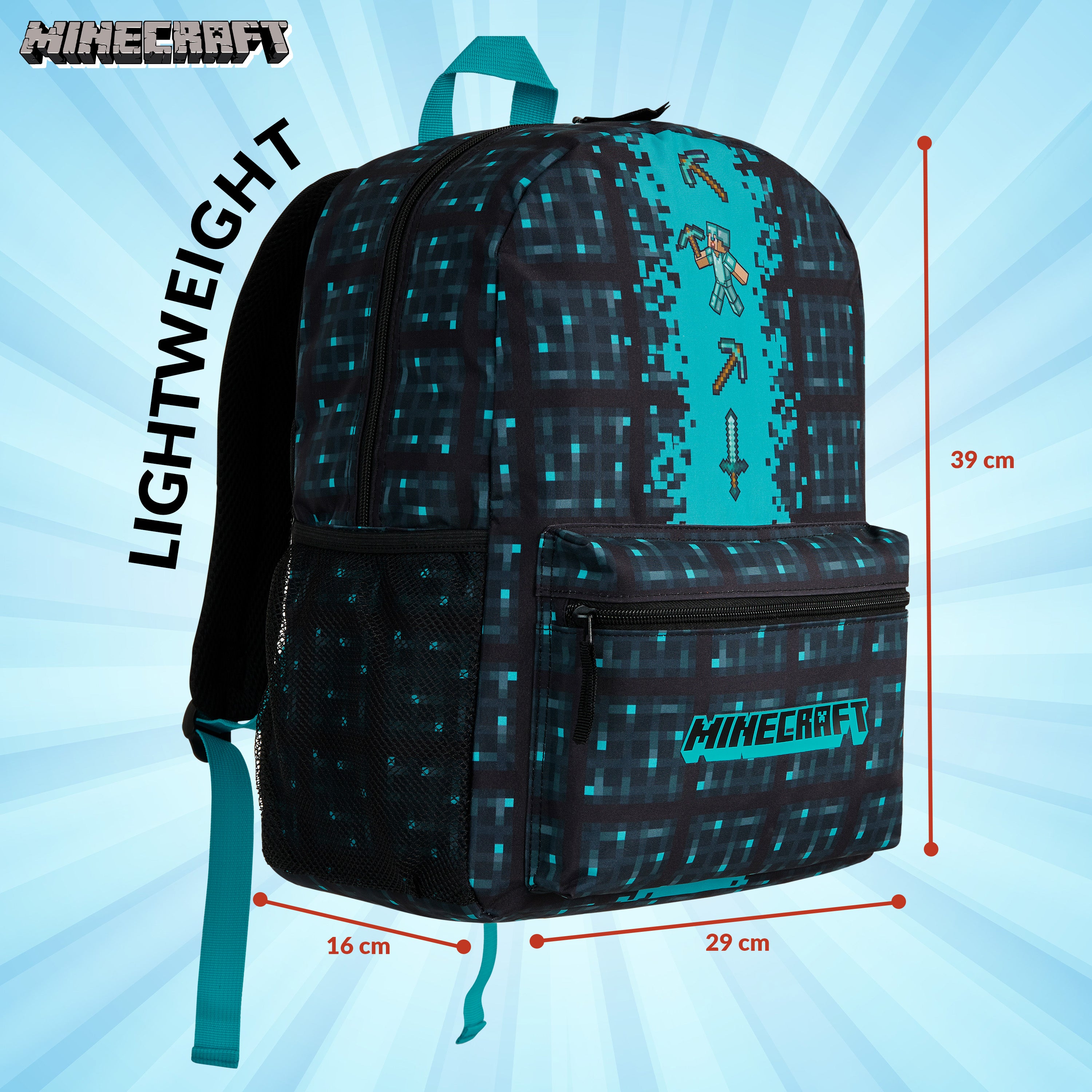 Minecraft School Bag Boys and Girls, Kids Backpack (Blue) - Get Trend
