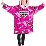 Minecraft Hoodie for Girls, Fleece Oversized Hoodie Blanket, Minecraft gifts Pink - Get Trend