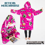 Minecraft Hoodie for Girls, Fleece Oversized Hoodie Blanket, Minecraft gifts Pink - Get Trend