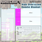 Minecraft Hoodie for Girls, Fleece Oversized Hoodie Blanket, Minecraft gifts Pink - Get Trend