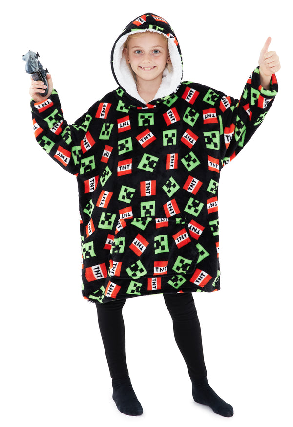 Minecraft Hoodie for Kids, Oversized Blanket Hoodie Boys Girls, Minecraft Gifts - Get Trend