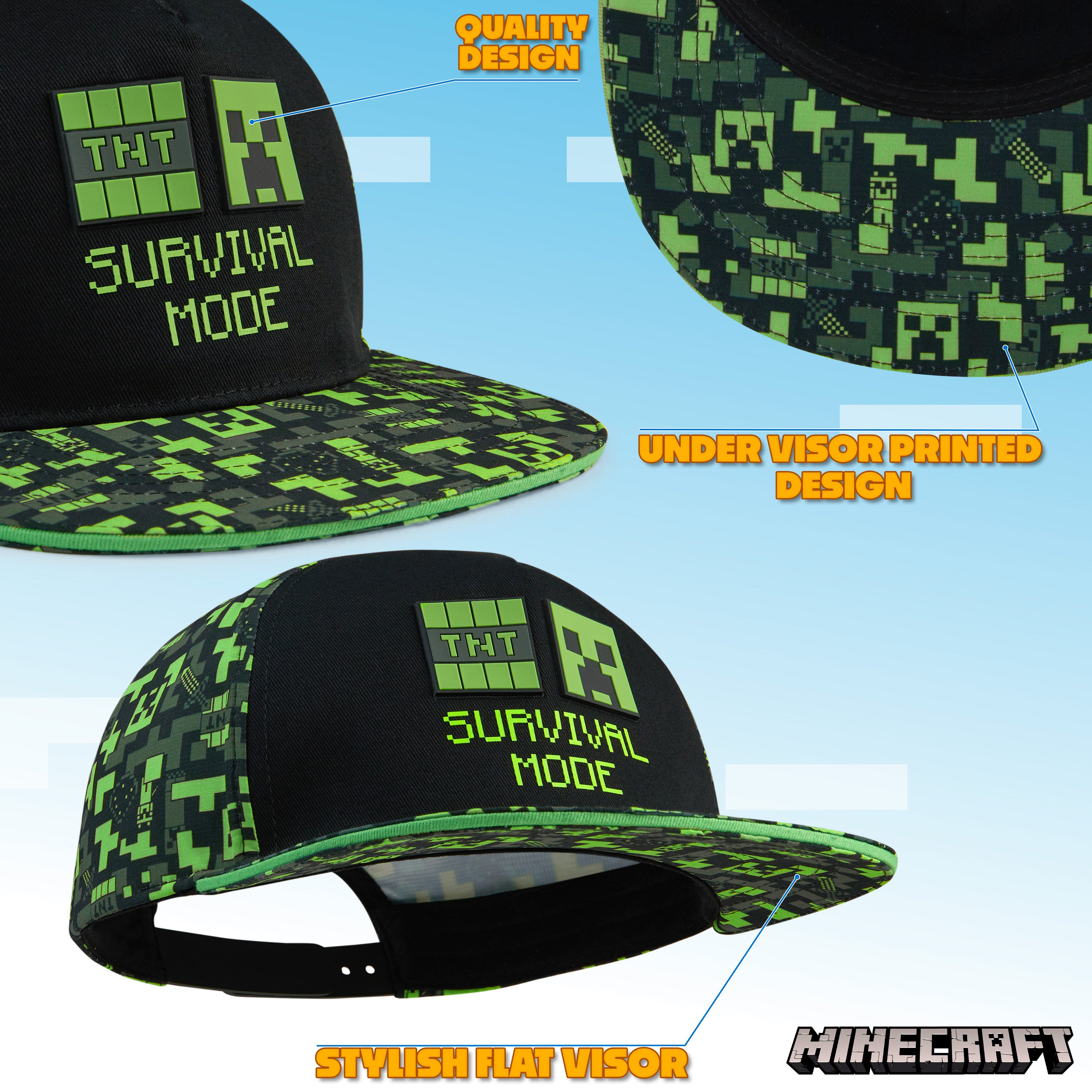 Minecraft Baseball Cap for Boy, Kids Hat Trucker Cap - Get Trend