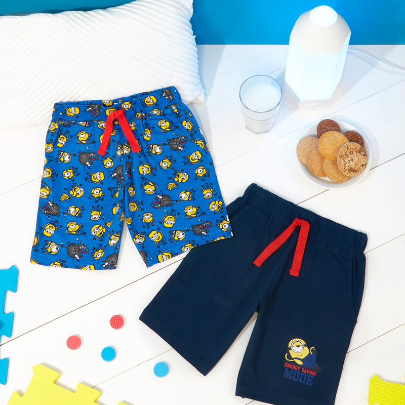 MINIONS Boys Shorts - 2-Pack Kids Shorts - Get Trend