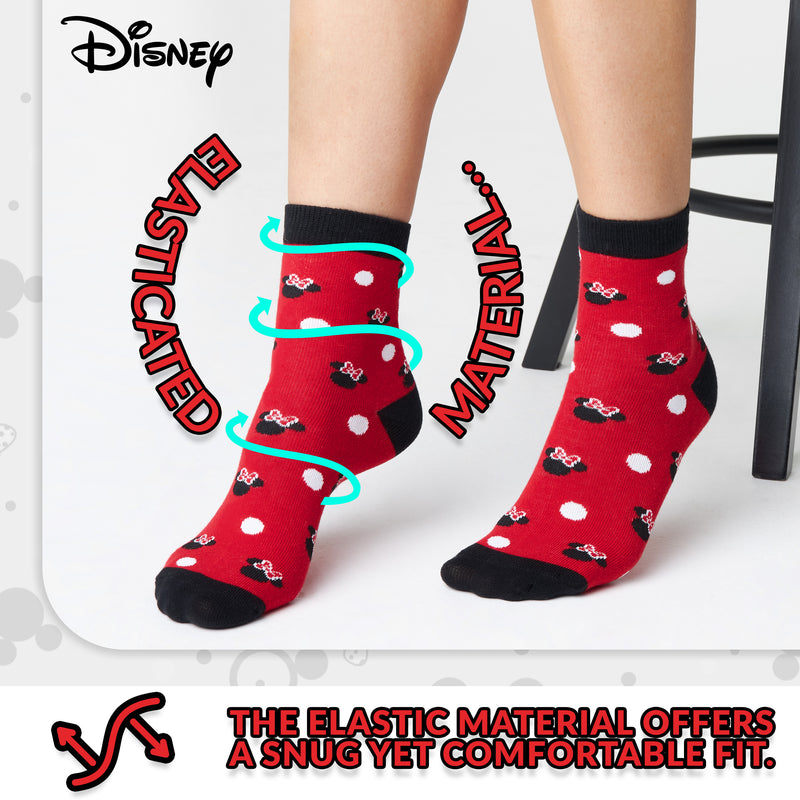 Disney Cup and Socks Gift Set Mickey Minnie Gifts for Women, Red - Minnie