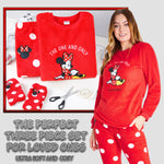 Disney Womens Pyjamas, Fleece Loungewear and Fluffy Minnie Gift Set - Get Trend