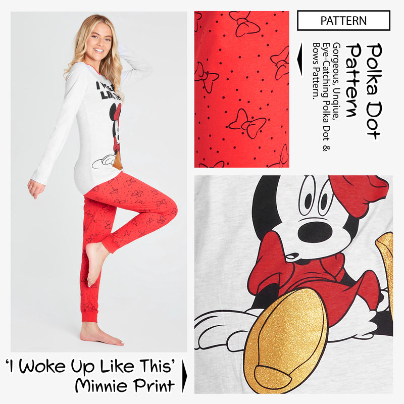 Disney Ladies Pyjamas - Minnie Mouse Pyjamas for Women