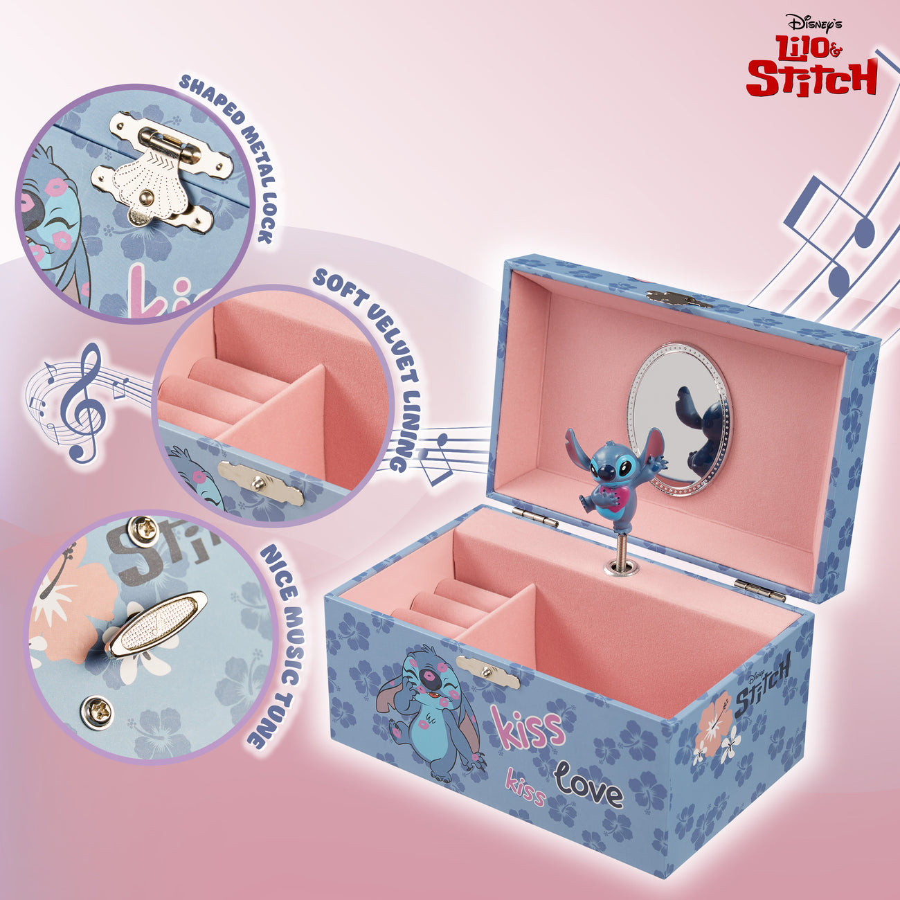 Disney Lilo & Stitch Hula Musical Jewelry Box,  Musical jewelry box,  Disney lilo, Musical jewelry