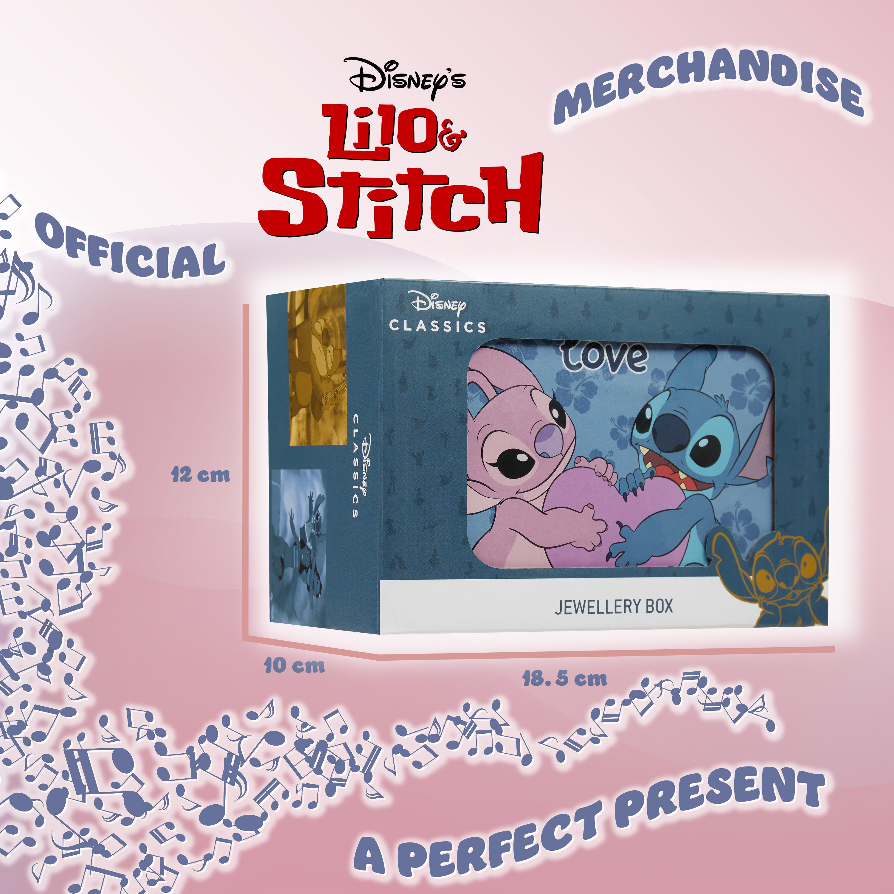 Disney Musical Jewellery Box for Girls, Stitch Gifts for Girls - Get Trend